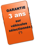 GARANTIE 3 ans sur véhicules sélectionnés (*)